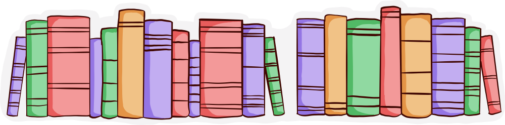 a row of books
